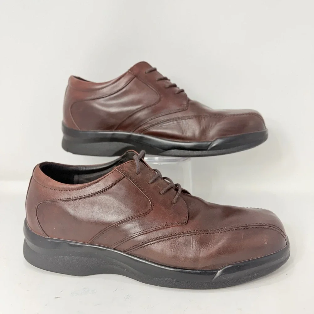 Apex B2060M Lexington Brown Leather Oxford Shoes Mens 13 X-Wide Orthopedic